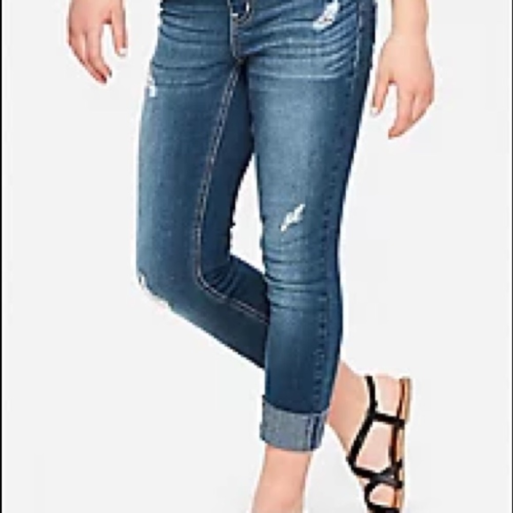 Justice Destructed Roll Cuff Jeans